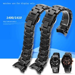 Pearl keramische horlogeketen zwarte riem 22mm glanzende armband vervangende riem voor AR1400 1410 H0915