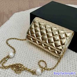 Parelketen vrouwen woc designer tas schoudertassen vintage crossbody munt purn lederen diamant check luxe onderarm tas ritssluiting ijdelheid kas handtas sleutelbank 19 cm 19 cm