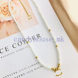 Perle Chains Designer Collier LETTRE MARQUE PENDANT 18K GOLD EN ACIELLE EN ACHEUR NACKALCES MEN FEMMES DIAMAND CADEMENT DE BIEUX BRITHADNE BRITHDAY BIELRY