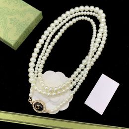 Perle Sautoirs Chaîne Collier Lettres Pour Femme Amant Créateur De Mode Collier Chaînes Bijoux Fourniture K3