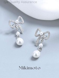 El diseñador de pendientes de perlas Mikimoto Earring Mikimoto Bow Bow Pearl Pearlings S925 Silver Akoya 2023 Nuevos pendientes premium