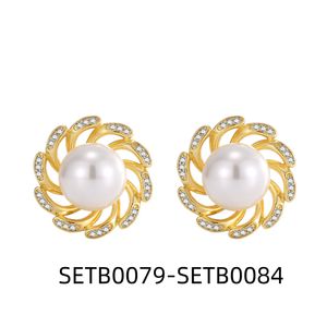 Boucles d'oreilles de goujon à fleurs en perles bijoux de base pour dames