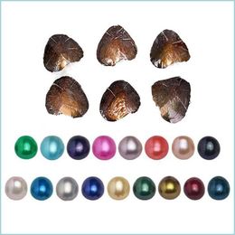Perle d'eau douce 78 mm ronde en coquille d'huîtres Love Wish Surprise pour explorer les bijoux en perles naturelles par livraison sous vide Dhr7M