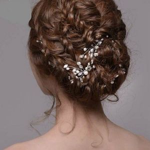 Pearl Hair Pins Clips For Women Bruid Handgemaakte bruiloft Haaraccessoires Crystal Tiara Hair sieraden