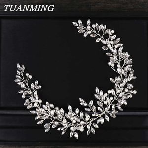 Pearl Hoofdbanden voor Dames Haar Ornamenten Bruiloft Band Bridal Crystal Accessoires Tiaras Hoofd Sieraden 210616