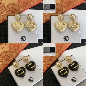 Perle Heart Gold plaqué charme cuivre charmant design classique de style vintage boucles d'oreilles de style