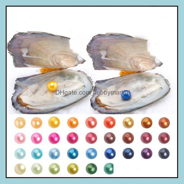 Perles en vrac bijoux 2021 bricolage huître d'eau douce avec qualité naturelle 6-7 Mm Mticolor rond fête amusant amis et enfants cadeau spécial! Baisse