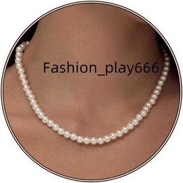 Collar de perlas 6/8 mm Exquisito Reducir imitación Pearl Cobilla Collar Pearl Collar Exquisito Joyas Damas Minimalista Joya de joyas