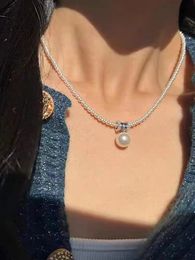Collier de perles polyvalent pour femmes et filles, chaîne de clavicule, haut niveau, léger, luxe, petite taille, petit encens, chaîne de cou, bijoux