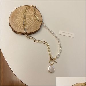 Collier de perles en forme d'anneau irrégulier, chaîne creuse, nouvelle coquille, clavicule Simple, mode féminine, grande féminité, livraison directe