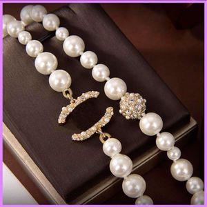 Collier de perles dames or colliers de mode créateurs bijoux femmes chaînes de fête collier avec diamants accessoires cadeaux274D