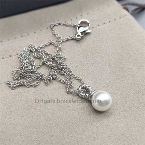 Collier de perles plaqué argent pour femmes, bijoux classiques, cadeau de styliste 18 carats, bijoux de luxe en or, U6QH