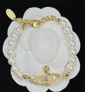 Collier de perles VivienneWestwood Bracelets Bracelet de mode foulards avec boîte couleur argent Braceletsdu pe8421805