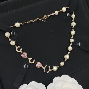 Colliers de perles bijoux de créateur marque C-lettre colliers chaîne ras du cou mode femmes bijoux de mariage cadeaux d'amour 10 Style