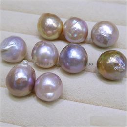 Pearl New Diy Beads inusual Purple Purple Barroque Natural Big Pearl 9-12 mm suelto de accesorios entrega de caída al por mayor dh4lv