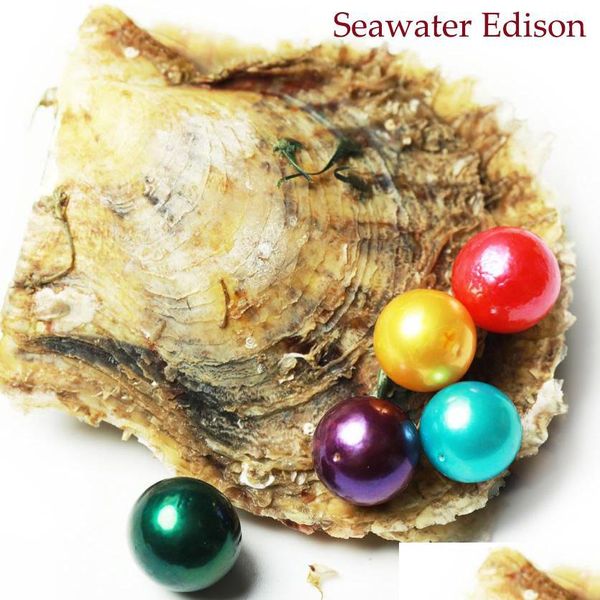 Perle nouvel arc-en-ciel 9-12 mm Edison perle dans l'eau de mer souhait signifiant cadeau d'anniversaire drôle pour les femmes fête bricolage bijoux livraison directe bijoux Dhfx2