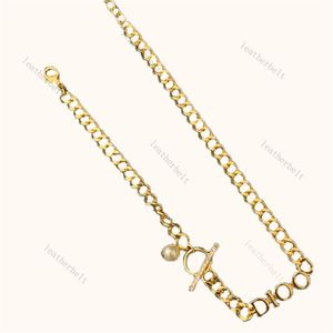Pearl Patchwork Hanger Kettingen Metalen Letter Hangers Vrouwen Vergulde Link Ketting Simplicity Diamond Sieraden