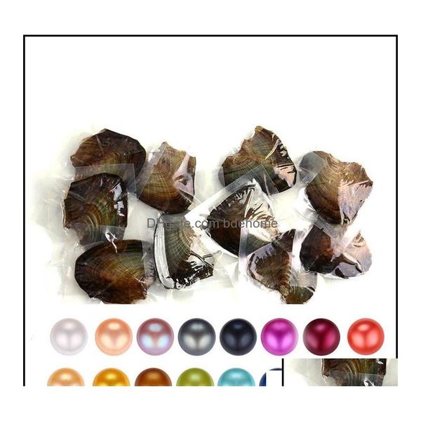 Perle Perle Perles En Vrac Bijoux Akoya Oyster 67Mm Ronde En Coquille D'huîtres Avec Perles Colouf Par Emballé Sous Vide 16 Pièces Lot Livraison Directe Otonc