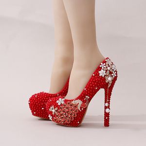 Perle Phoenix chaussures de mariée conception magnifique strass chaussures de mariage fête bal talons hauts violet blanc bal événement chaussures 274E