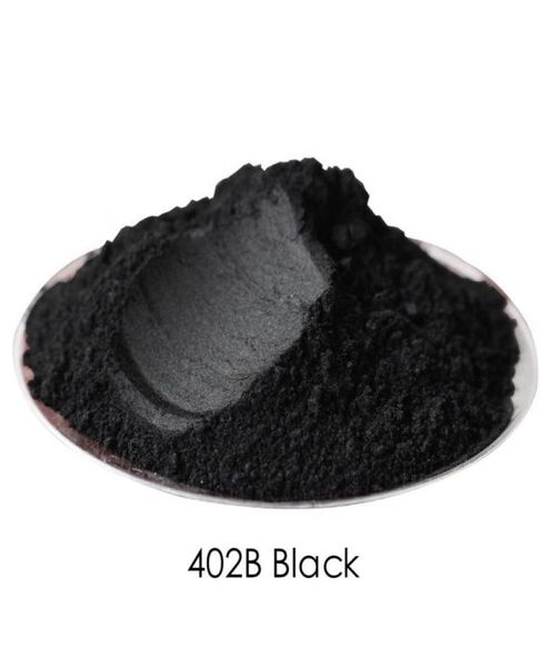 Poudre perle pigment minéral mica poudre de poudre 402b noir pour colorant de voiture colorant ongle automobile artisans acrylique peinture 500gl6172747