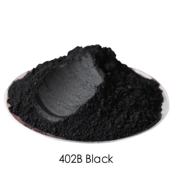 Polvo de perla pigmento mineral polvo de mica tipo 402B negro para tinte de coche colorante jabón uñas arte automotriz pintura acrílica 500gl4812468