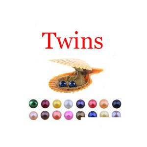 Perle rouge Akoya 6-7Mm 27 couleurs eau de mer ronde jumeaux perle pour bricolage fabrication collier bracelet boucles d'oreilles bague bijoux cadeau en gros goutte De Dhngr