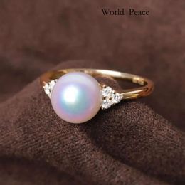 Perle Ring Designer Mikimoto Ring 925 Silver M Match Matching Ring Japonais Tiannv Akoya Sea Pearl incrusté simple et polyvalent cadeau 374