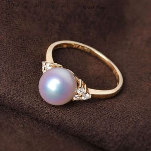 Pearl Ring Designer Mikimoto Ring 925 Silver M Home Matching Ring Japanese Tiannv Akoya Sea Pearl ingelegd eenvoudig en veelzijdig cadeau 647