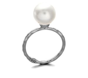 Anneau de perle anneau plaqué or pour les femmes parti gros anneau de perle