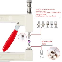 Parel -instelling Machine Tools/Handmatig Punching DIY Handgemaakte kralen/Handmatige Pearl Machine Parels Rivet Knoppen voor hoeden/schoenen/kleding