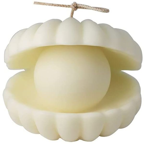 Moule de bougie en silicone en forme de coquille en forme de perle Moule de bougie en silicone 3d aromathérapie coquille gâteau de savon boulangerie aromathérapie à la main