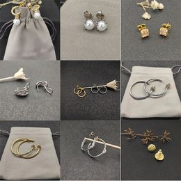 Boucles d'oreilles en perles pour femmes, clous de styliste élégants, boucles d'oreilles en X, accessoires de bijoux Vintage à la mode, bijoux de mariage