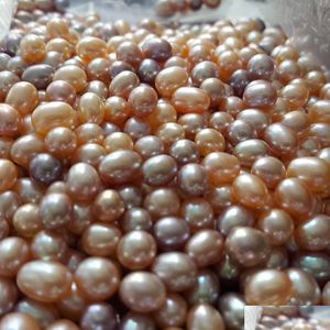 Pearl groothandel 5a losse zoetwater rijstparels 56 mm/67 mm zonder gat natuurlijke kleuren verschillend voor sieraden diy drop dhbob