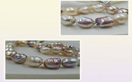 bijoux de perles de haute qualité magnifique naturel rare multicolore 1216 mm sillon kasumi perle collier8523415