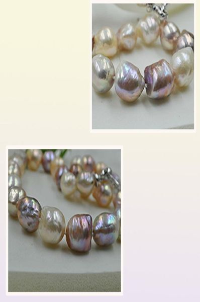 Perles bijoux de haute qualité magnifique naturel Rare multicolore 1216mm sillon Kasumi collier de perles 9686245