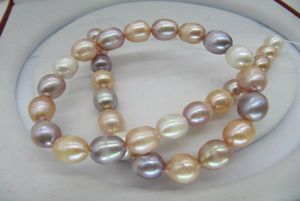 Bijoux de perles de haute qualité Natural Elegant 1113 mm Sea Sud Blanc Rose Purple Collier de perles 18quot14K8569316