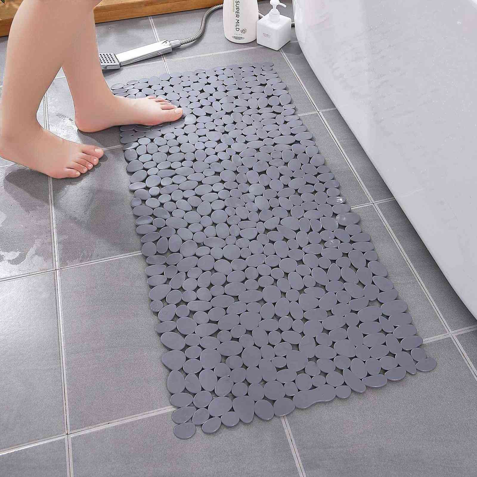 Seixos antiderrapante chuveiro chuveiro esteira anti-deslizante tapetes de sucção copo de sucção almofada de cozinha comprida pads 211109
