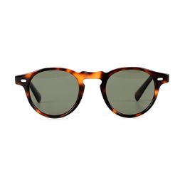 Lunettes de soleil Peck Retro Round Frame OV5186 Men des lunettes vintage polarisées Femmes de conduite Louilles de lune