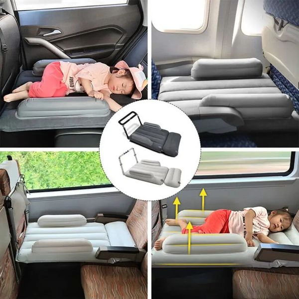 Pédales lit voyage enfant gonflable matelas couleur solide siège extender bébé lit d'air hamac à longue distance rail à grande vitesse 240407