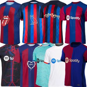 Pedri2023 24 Barca Rolling Stone Special Football Shirts Rosalia Motomami Jersey 24 25 Barcelona's 125e verjaardag jerseys Lewandowski Gavi Joao Felix -shirt