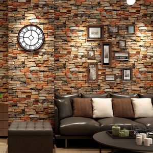 Peel and Stick Brick Wallpaper Stone Red/grey Prepasted Contact Paper Bedroom Decor Zelfklevende muurstickers