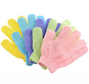 Peeling exfoliërende badhandschoenen wassen de huid van de huid Body scrubber handschoenen