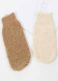 Peleo de guantes exfoliantes Cepillo de ducha Guantes de yute Masaje de toalla de baño de espuma sin pedir ayuda JW797407063
