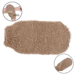 Peeling exfoliërende douche body borstel jute handschoenen schuimende badhanddoek doekjes massage zonder hulp te vragen 0418