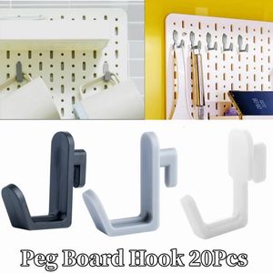 Pegboard Peg Board Hook Kunststof J-stijl Display Studiegatplaat Plankhaken Utility Plankhanger voor thuisopslagorganisator 240319