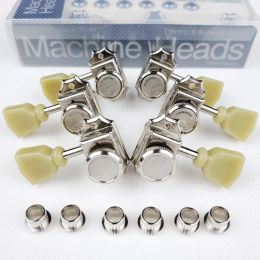 PEGS 1 Set 3R3L Vintage Deluxe Locking Electric Guitar Machine Heads tuners pour LP SG Guitar Lock String Tuning PEGS Nickel