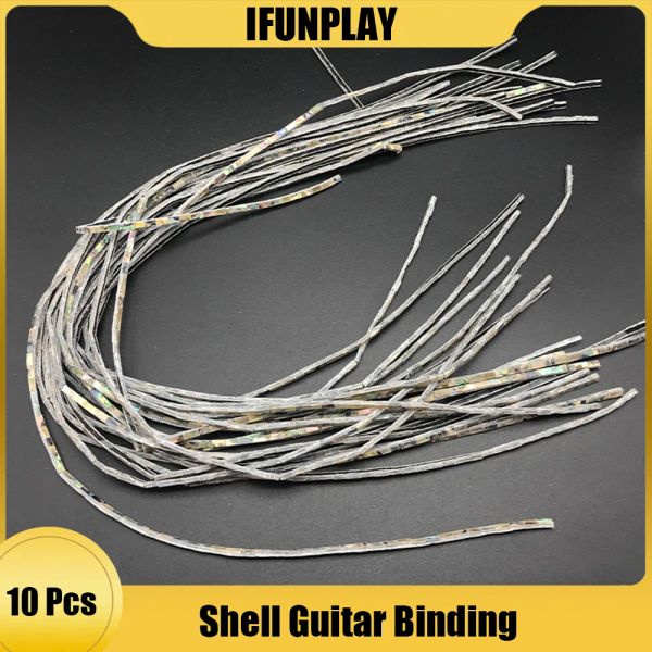 Peille 10pcs Abalone Shell Guitar Binding Inware White Pearl Body Project Purfling Strip pour guitare Mandoline Ukulele Binding Maker