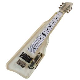 PEGS 34 pouces de couleur transparente stock 6 étages électriques lap en acier guitare arylique corps hawaïen électrique guitare