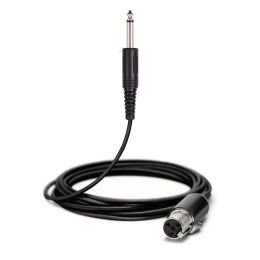 Cordón de cable de guitarra bolímica de clavijas para cable de instrumento Shure para bajo de guitarra eléctrica de 1/4 "a 4pin mini