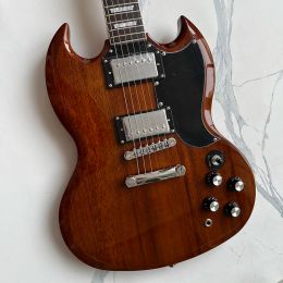 Peille la guitare électrique SG classique, la forme de la corne du diable, la surface lumineuse, le niveau de performance professionnel, la livraison gratuite à la maison.